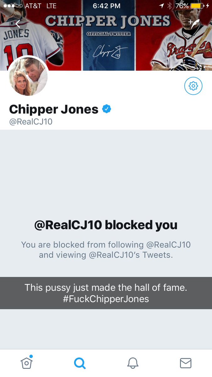 saintseamus's tweet photo. This pussy just made the hall of fame. #FuckChipperJones #Meatsock #ShrimpSeamus 😂 https://t.co/gIYzGmcGZr