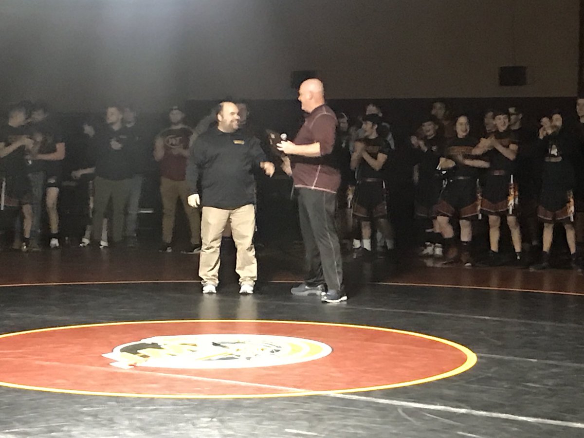 PigeonAndrew's tweet photo. Great win for Whittier Tech Wrestling here @WhittierTechHS!  Congrats to Coach Harry Takesian for his 100th win!  Well deserved for a great coach and role model! @PflemingWT @WhittierResling @Wrestlerwriter @Whittiersports @WT_Principal https://t.co/cj2S9xwYPL