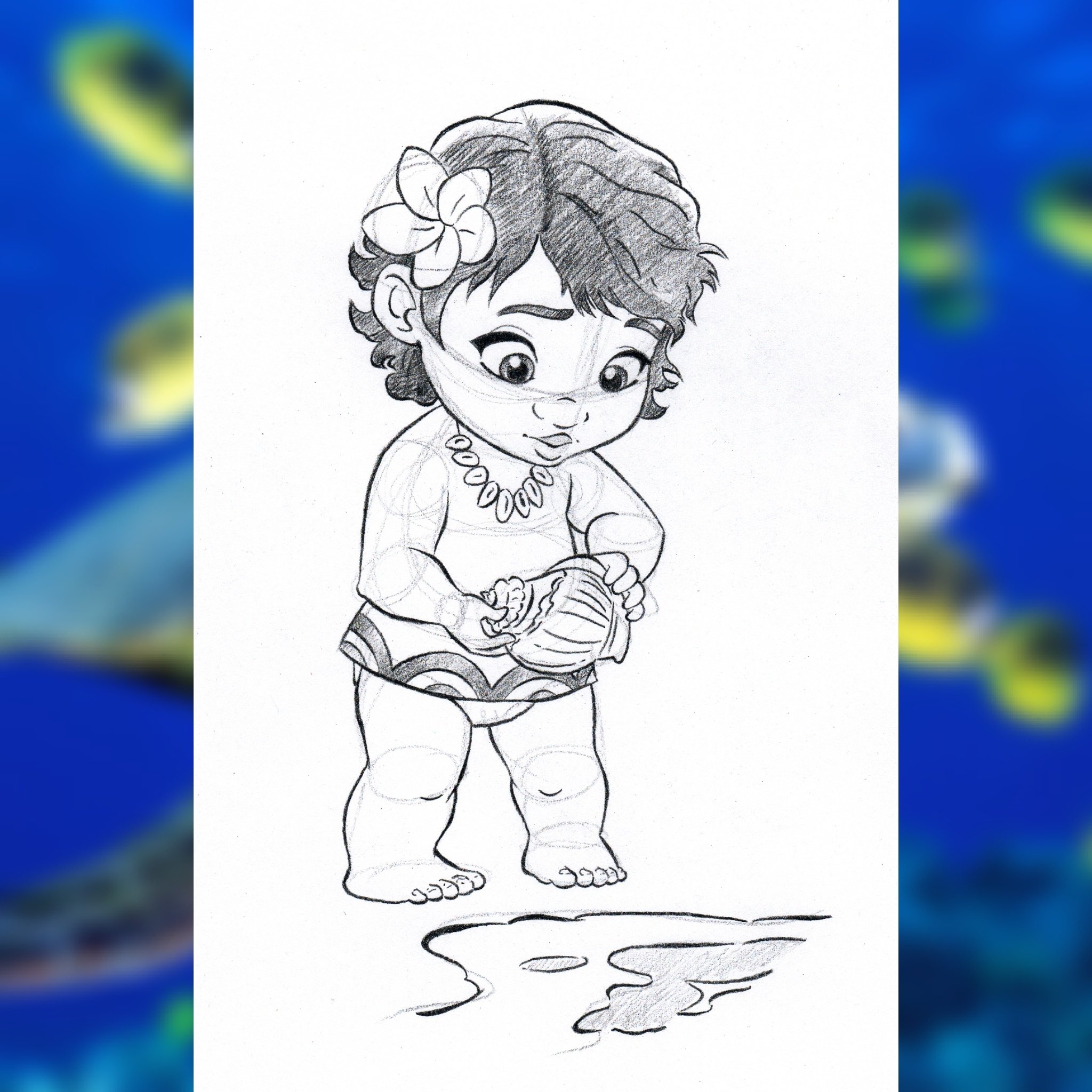 Buniki A Little Doodle I Did Of Moana Disney Disneycharacters Disneyside Disneyartshare Moana Babymoana Shell Disneyprincess Ocean Disneyyinspired Drawing Draw Doodle Doodles Pencil Sketch Art Art Spotlight Cartoon