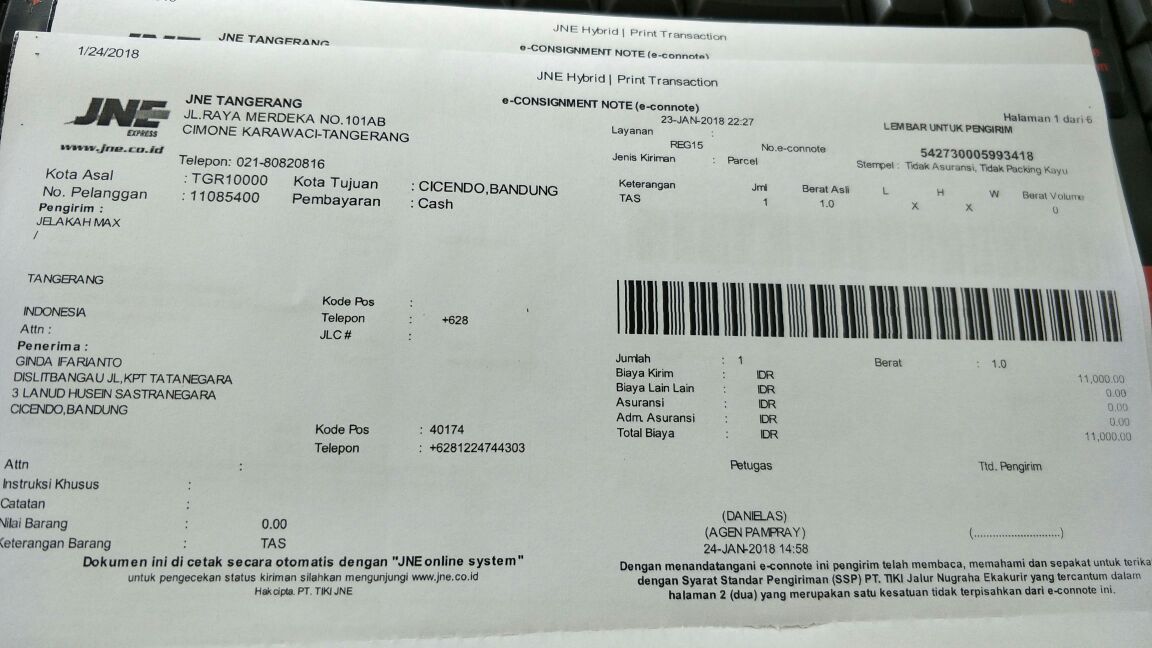 NZ023's tweet photo. Dear admin,

Transaksi ini sudha saya kirim dengan resi 542730005993418.. Sebelum tanggal deadline tp tercancel. Lupa input resi tlg d bantu https://t.co/oejYR88koM