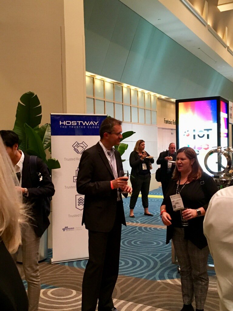 Hostway's tweet image. If you haven&apos;t already, you can still join us at the networking party! We&apos;re at Porte Cochere outside Fantasia Lobby #IoTNetworking #IoTEvolution