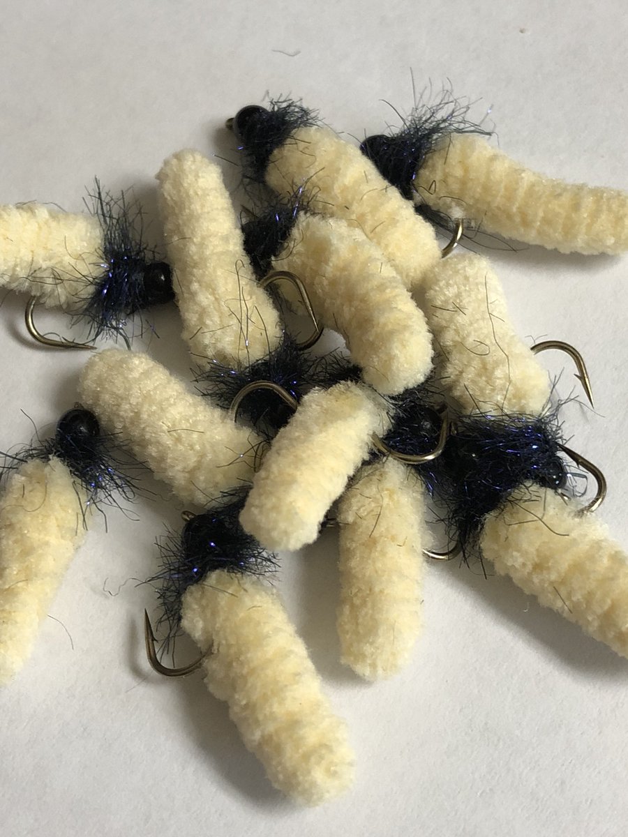 HookersFlyShop's tweet photo. New color added to the Mop Fly lineup.  Cream mop flies.   https://t.co/VuBM7azEn3 #flyfishing #flyfish #fishing #flytying https://t.co/XJSoxNvZx8