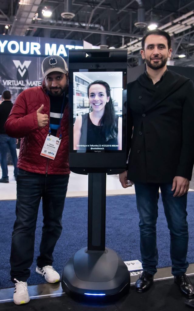 suitabletech's tweet photo. Dominique is looking great on #BeamPro2 - so gorgeous and vibrant! Today is #NationalComplimentDay, so get out there and give as many compliments as you can! 😃 #Beam #telepresence #ComplimentDay https://t.co/NarrtdD6aU
