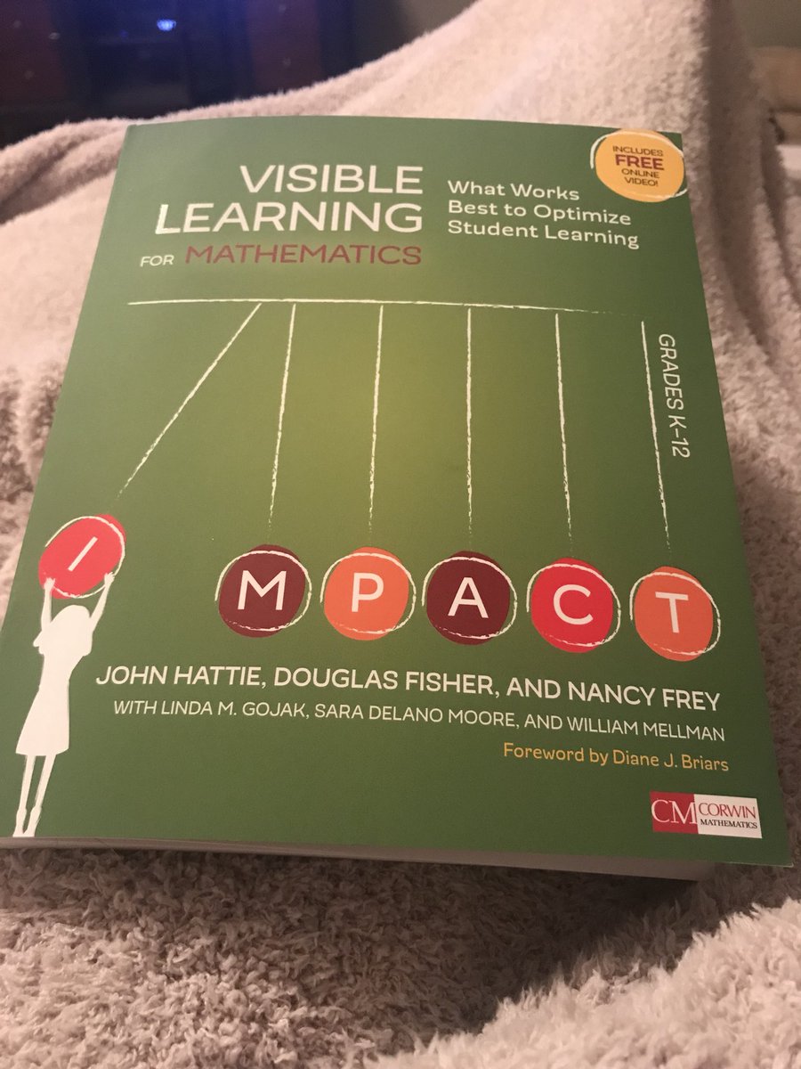 LLynnMath's tweet image. Wednesday night reading  @HCPSElemMath1 #visiblelearningformathematics