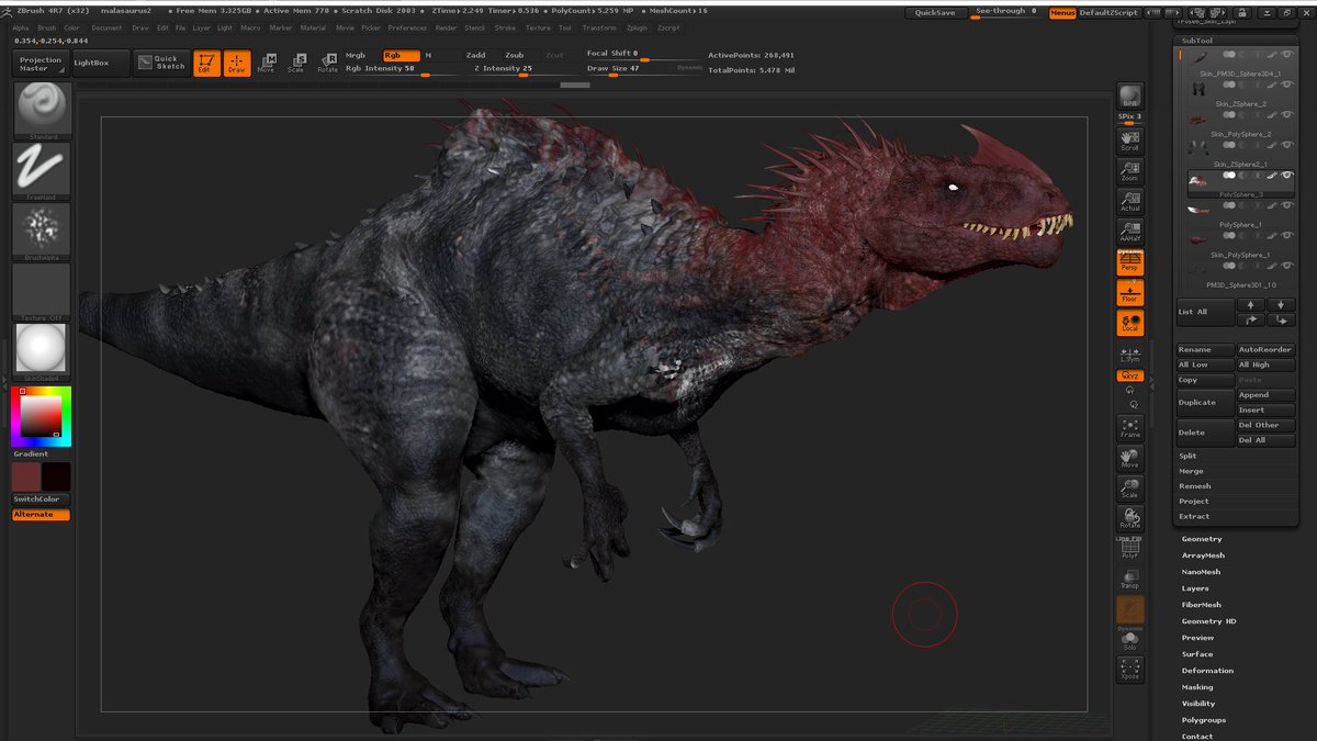 vankev's tweet photo. #indominusrex #Diabolusrex #malusaurus #jurassicworldconceptart #jurassicpark #wip #zbrush #jurassicworldFallenKingdom #JurassicWorld #FallenKingdom https://t.co/fne3n6TRMn