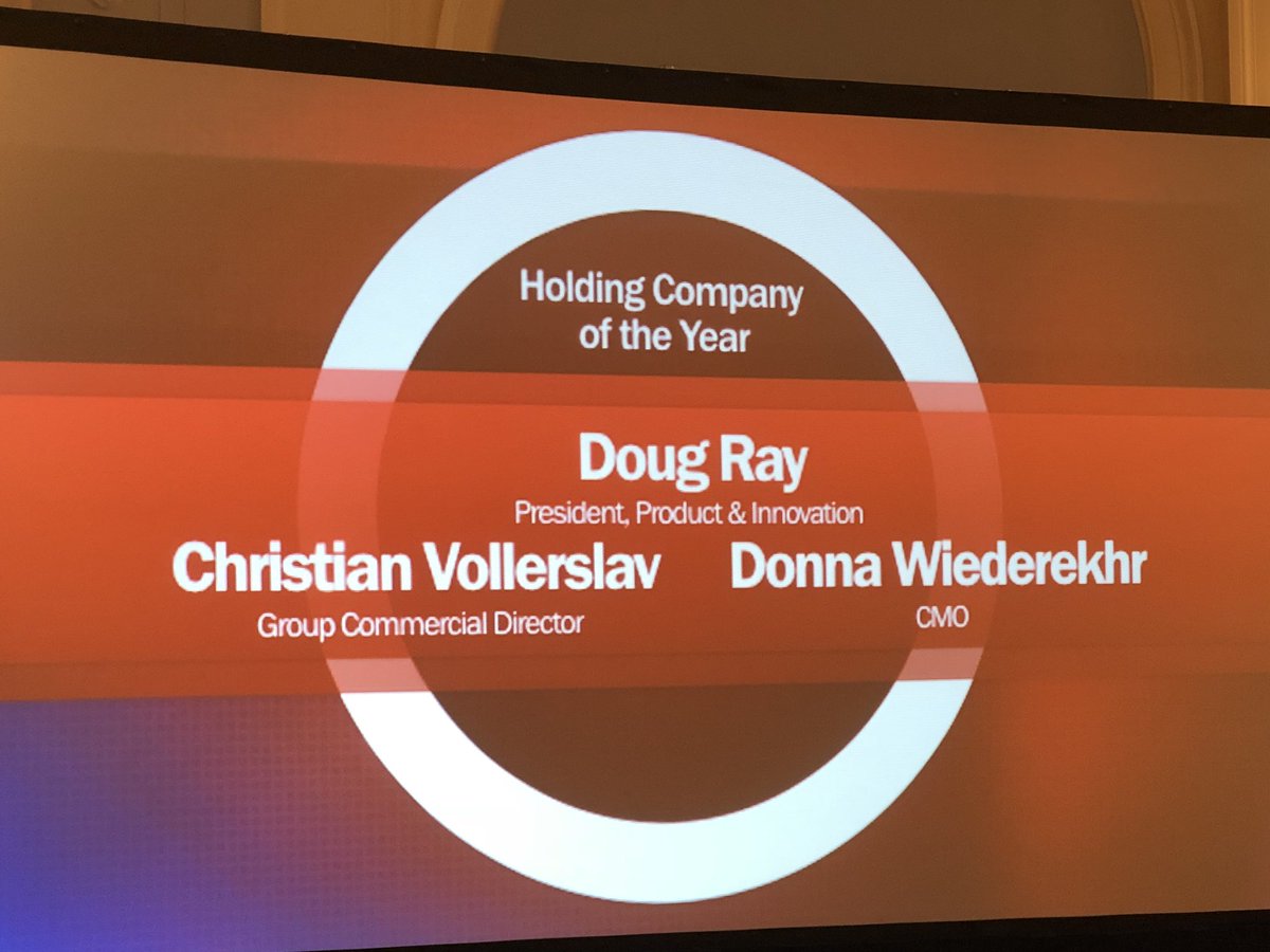 dwied's tweet photo. TY to our amazing clients who inspire us to help them innovate the way the build their brands. Holding @dentsuaegisUSA Company of the Year ❤️@MediaPost #MPAOY https://t.co/rfsckyYVqF