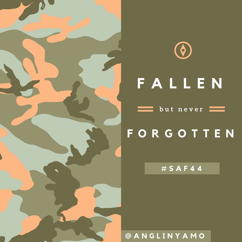 AngLinyaMo's tweet photo. 3 years have already passed, but surely, not of them will be forgotten.
Today is the Day of Remembering the SAF 44.
Let us all take time to pray for them, and the lives of their family.
#SAF44
#AngLinyaMo
#PILIPINASTayo https://t.co/9fKQOTXZzG
