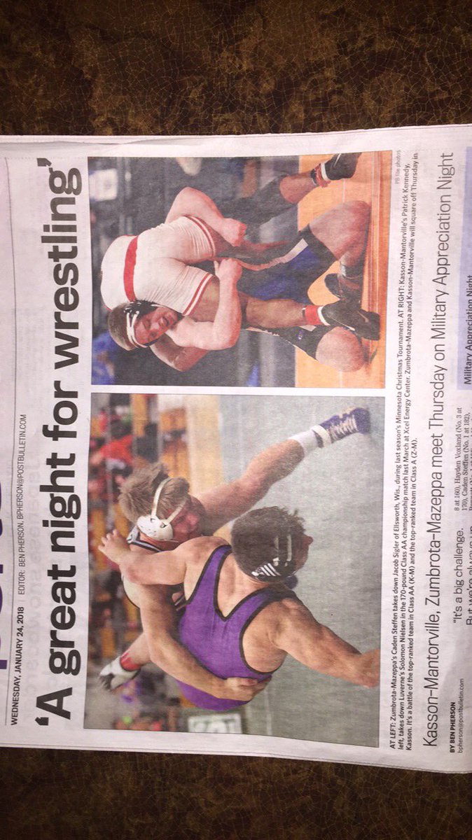 iPatrickKennedy's tweet photo. Hey great night to catch some wrestling. No. 1 vs No. 1. Returning team state champs battling for the toughest team on the block. 7pm at KM High School. Let's pack the place! @kometwrestling @ZMWrestling https://t.co/G2OZChIo7i