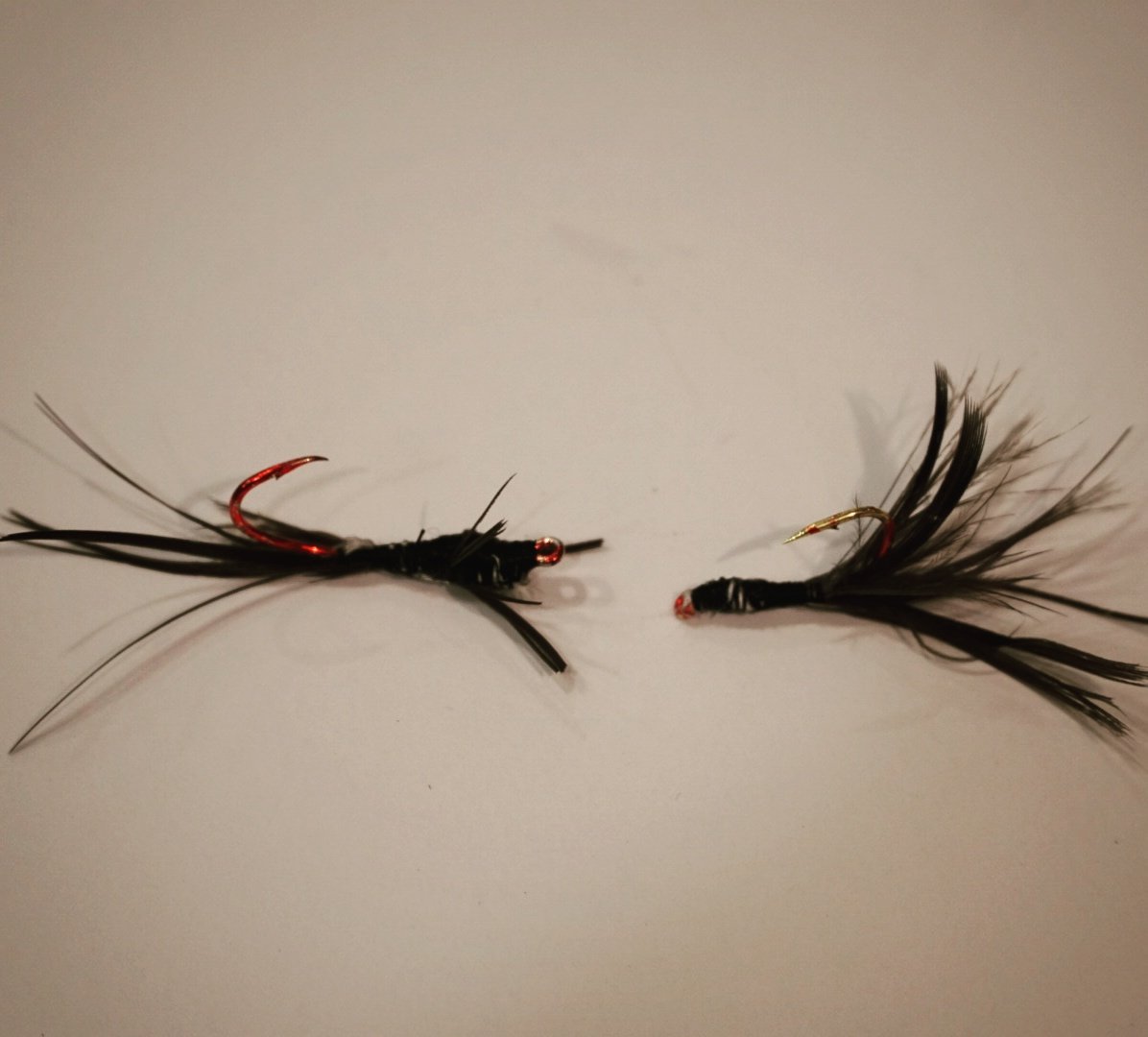 IdcSports's tweet photo. 2 different buzzard flies. One has a wt and the other doesnt.
.
#fly #fishing #feather #buzzard #vulture #bird #creek #river #lake #water #nature #black #red #simple #5wt #bass #trout #small #second #2 #lure #fish #country #natural #idc #idcsports https://t.co/oOy5O8jnCH