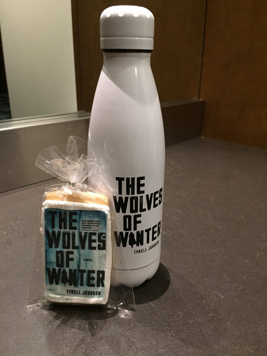 Is it a book party without themed cookies and water bottles? #TheWolvesofWinter