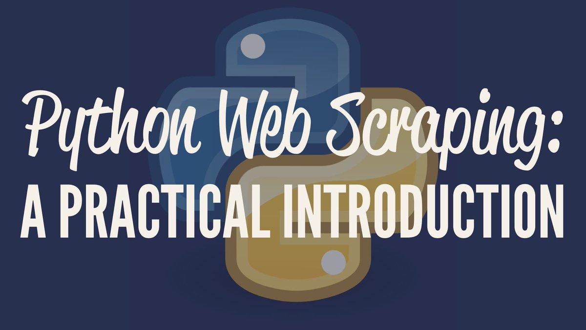 thatAhmedSherif's tweet image. Practical Introduction to Web Scraping in #Python via @RealPython bit.ly/2n1RiTs