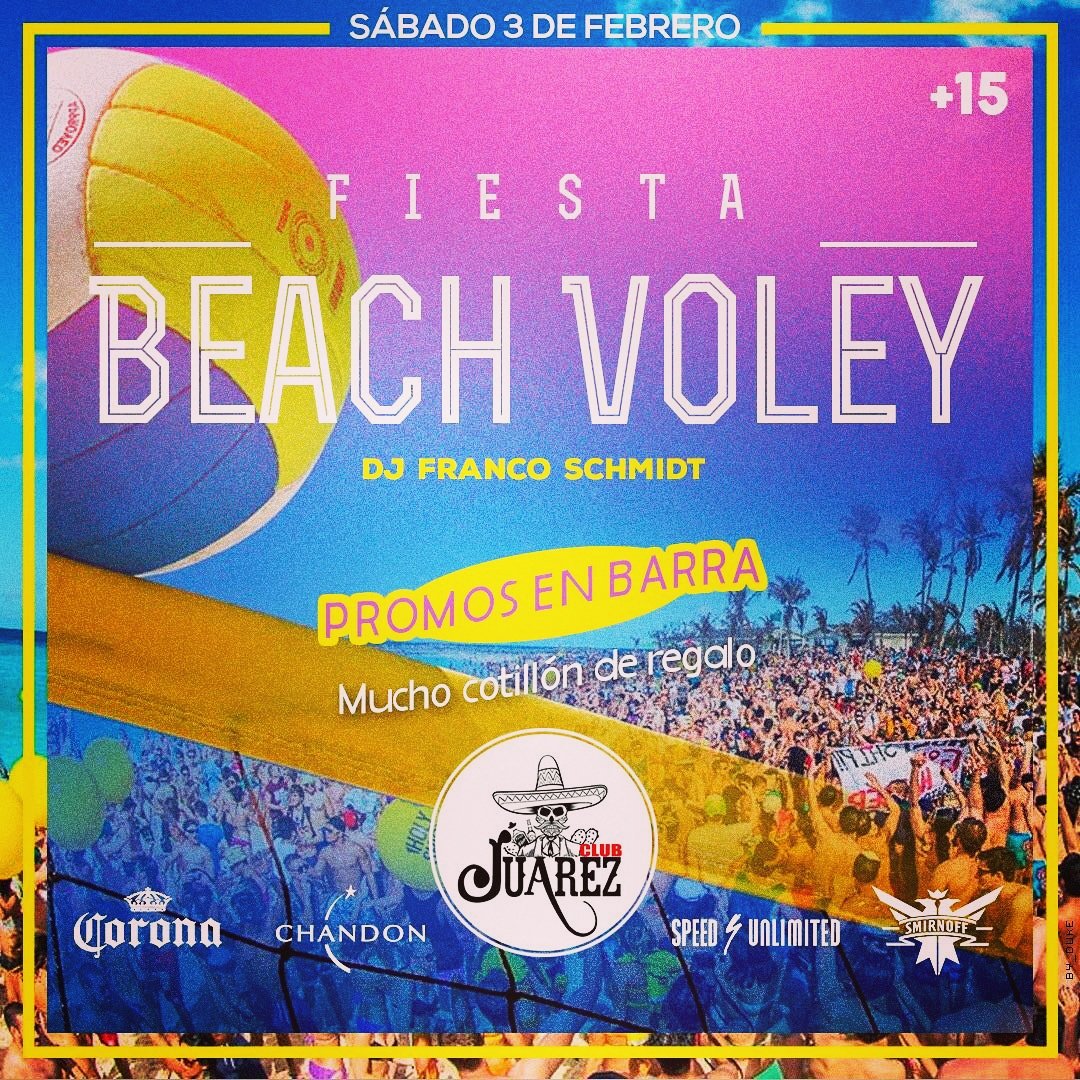 radiogenerador's tweet photo. 📢 Agendá! Sábado 3 de Febrero #Cerrito #ClubJuarez presenta #FiestaBeachVoley 🎉 Dj #FrancoSchmidt 🎧🍻 Los jugadores del Torneo Nacional y Provincial de #BeachVoley 🏐🇦🇷 #PromosEnBarras y #Cotillón de regalo 😎👍 Te contamos + en https://t.co/ori7aoy37z y #ElGeneradorBeach 📻 https://t.co/2C4R9T689g