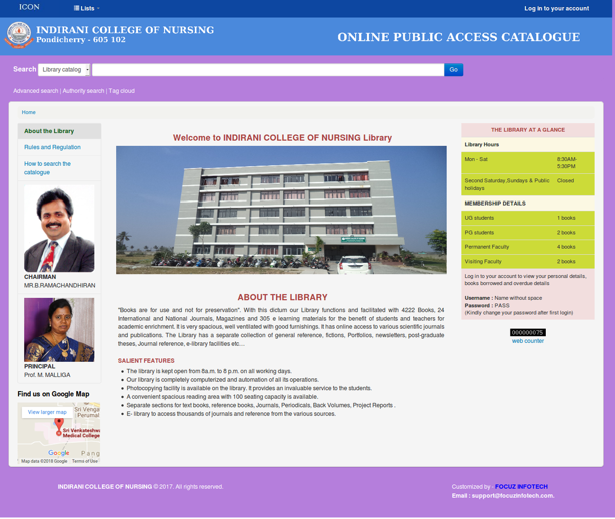 kohasupport's tweet photo. Congratulations !!! INDIRANI COLLEGE OF NURSING Library...
 Indirani College of Nursing Library undertook a major upgrade to their library software system. With the support of FocuzInfotech
 #koha #kohasupport #kohahelp #kohamigration #library #Focuzinfotech https://t.co/qwWPoAQhMU