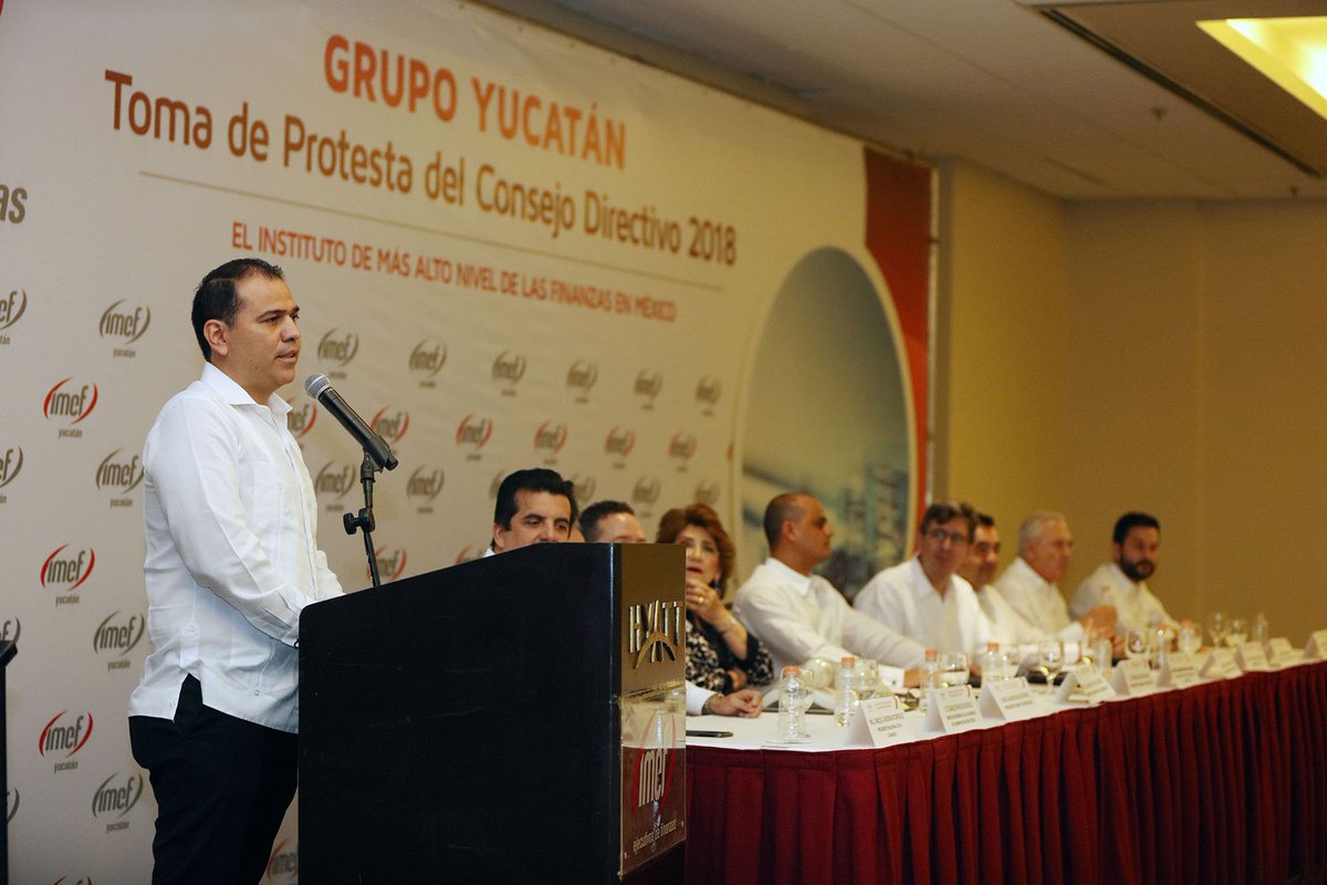 memocortesg's tweet photo. El @IMEF_Yucatan confía en que Yucatán mantendrá un buen rumbo en su dinamismo económico, atracción de inversiones y crecimiento industrial. Felicito al nuevo Consejo Directivo por su compromiso para contribuir al #ProyectoYucatán. https://t.co/wbYZrGS6R3