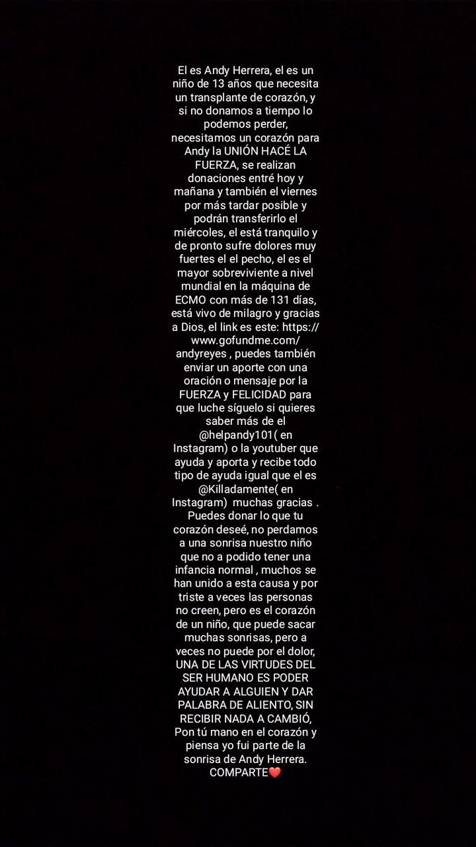 44_maluma's tweet photo. @killadamnte, Poniendo un granito de arena compartiendo este mensaje con el corazón , #HelpAndy #HelPandy101 💖💖💖💖💫✨ https://t.co/CPAomxDcSe