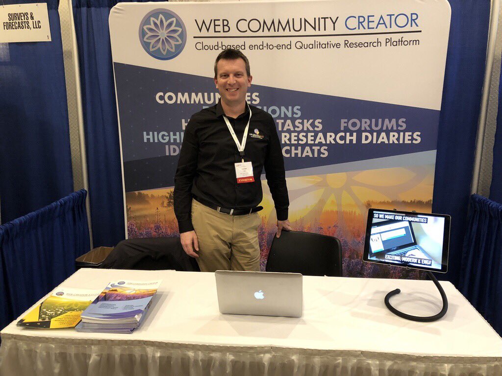 Big first day at qrca.org/event/annconf2… Come and meet us and see Web Community Creator in action. #mrx #QRCA2018