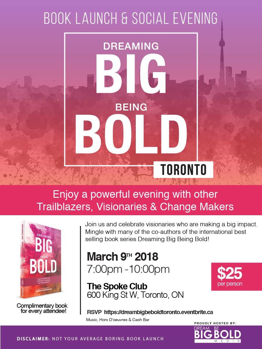 PaulaMorand's tweet photo. We are throwing a party for 150 people!  Come on out for a great night with amazing people and celebrate our newest book launch! #dreambigbebold #toronto #spokeclub https://t.co/9wUKrzDCLZ