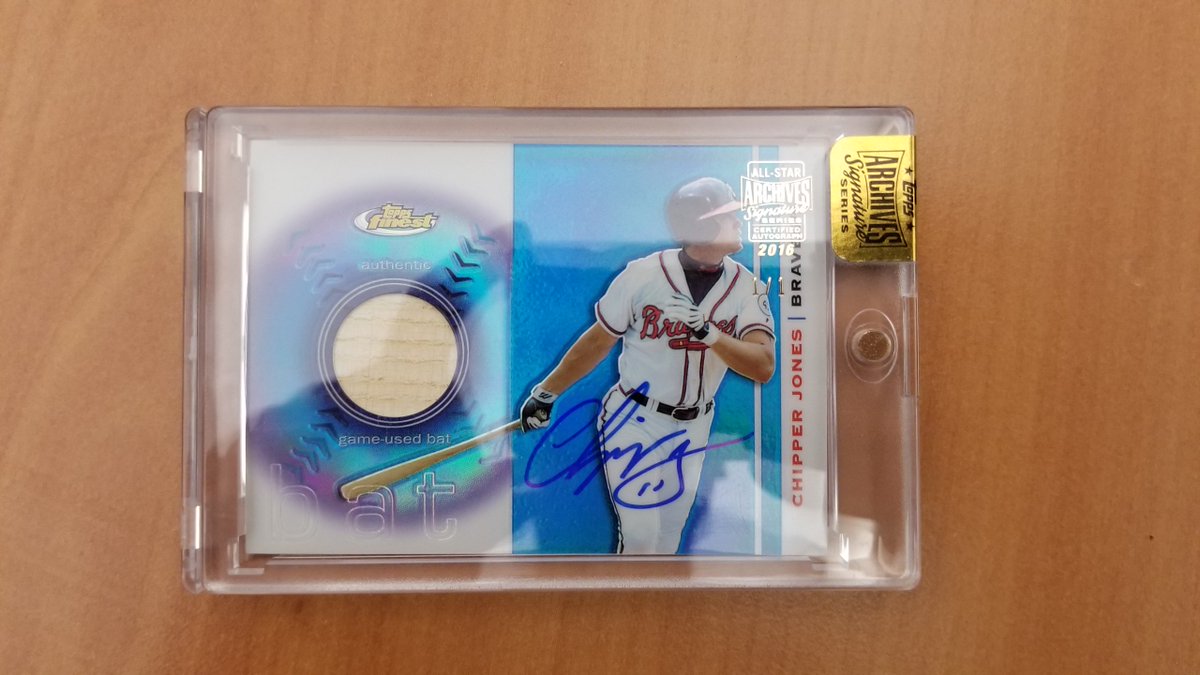 MLB's tweet image. A first-ballot Hall of Famer deserves a special giveaway.
   
RT for a chance to win this one-of-a-kind @RealCJ10 autographed card. #MLBCards