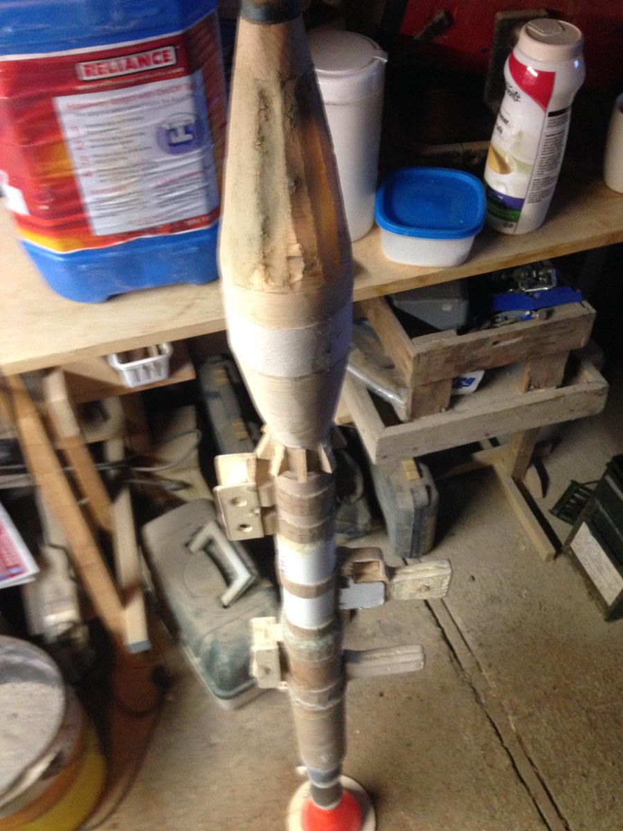 BoumaWoodwork's tweet photo. RPG-7V Complete #ActuallyAutistic #Neurodiversity #militaryhistory #military #Modeling #modelweapons https://t.co/T4vCrCy7dT