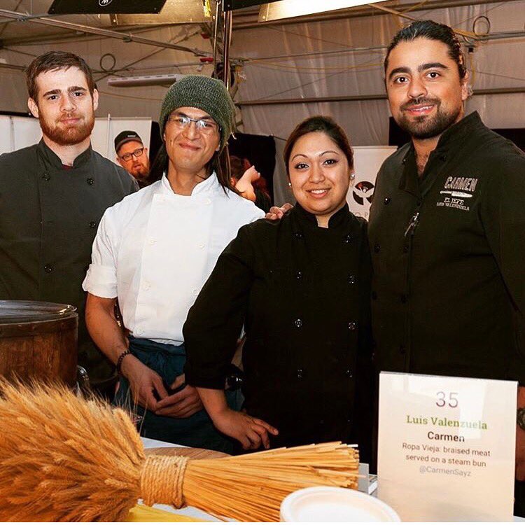 The squad representing Carmen during last week’s <a href="/foodshareto/">FoodShare</a> dinner to support #RecipeforChange
•
•
•
#tastethesix #cfcc #tastetoronto #cheflife #chefsofinstagram #chefstalk #chefsroll #tofoodies