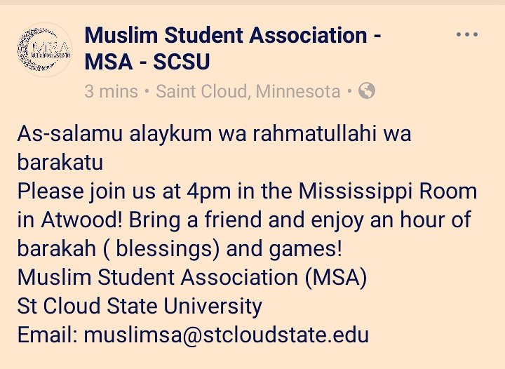 MSA_SCSU's tweet photo. Join us tomorrow! #First MSA meeting #spring semester #SCSU https://t.co/gvTJINd9Fv