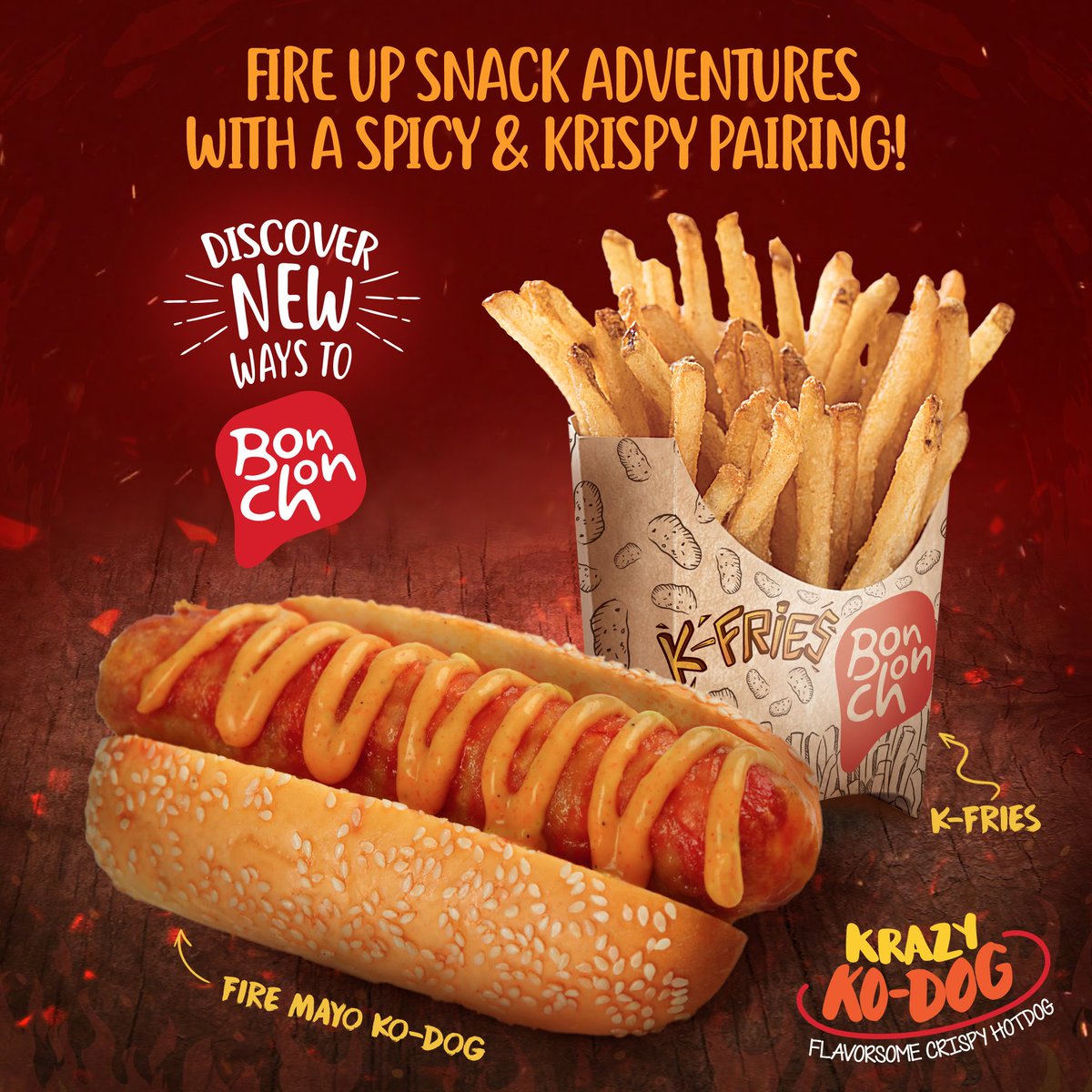 Bonchon Chicken Philippines Here S A New And Delicious Way To Ignite Your Appetite During Snack Times Enjoy The Bonchon Firemayokodog With Your Favorite Krispy K Fries Twicethespice T Co Hcvfb49w73 Bonchon Chicken Philippines Here S A New And Delicious Way To Ignite Your Appetite During Snack Times Enjoy The Bonchon Firemayokodog With Your Favorite Krispy K Fries Twicethespice T Co Hcvfb49w73