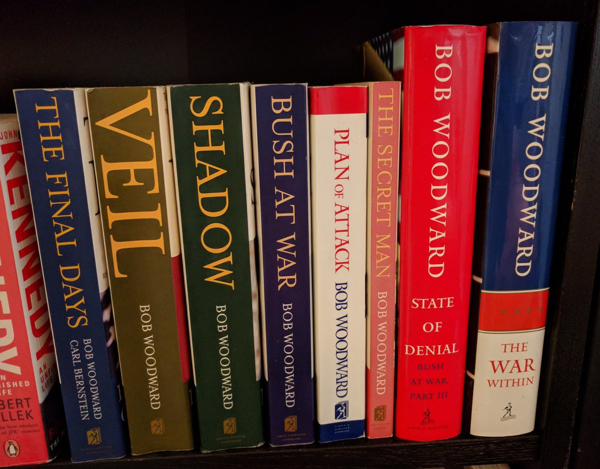When I was 16 Dad told me to watch #AllThePresidentsMen. Then he handed me the book. Ever since, I've bought every Bob Woodward book I've come across. Today I finished Shadow. Thank you Dad, and of course <a href="/realBobWoodward/">Bob Woodward</a> - I adore your books!
