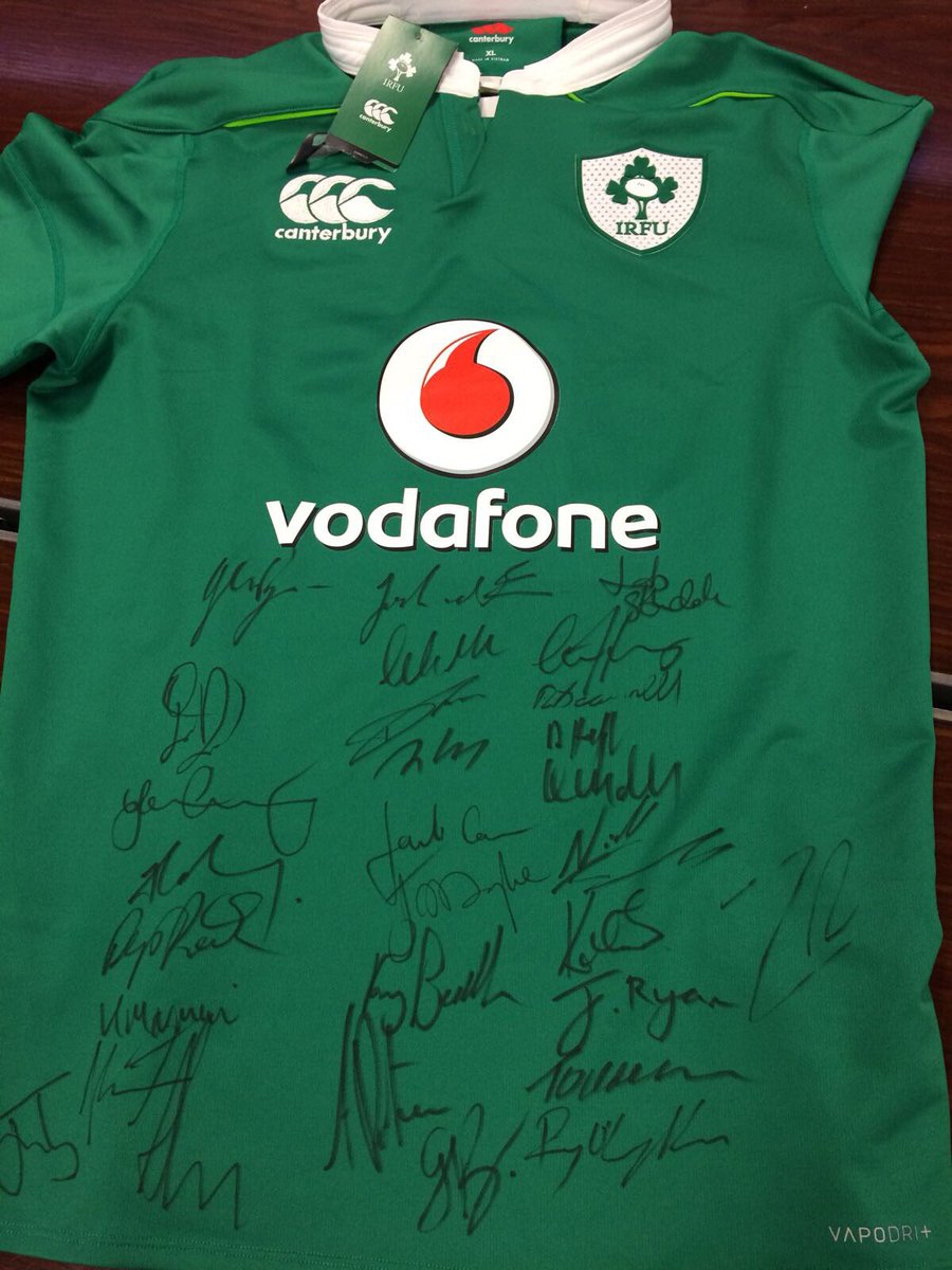 signed ireland rugby jersey