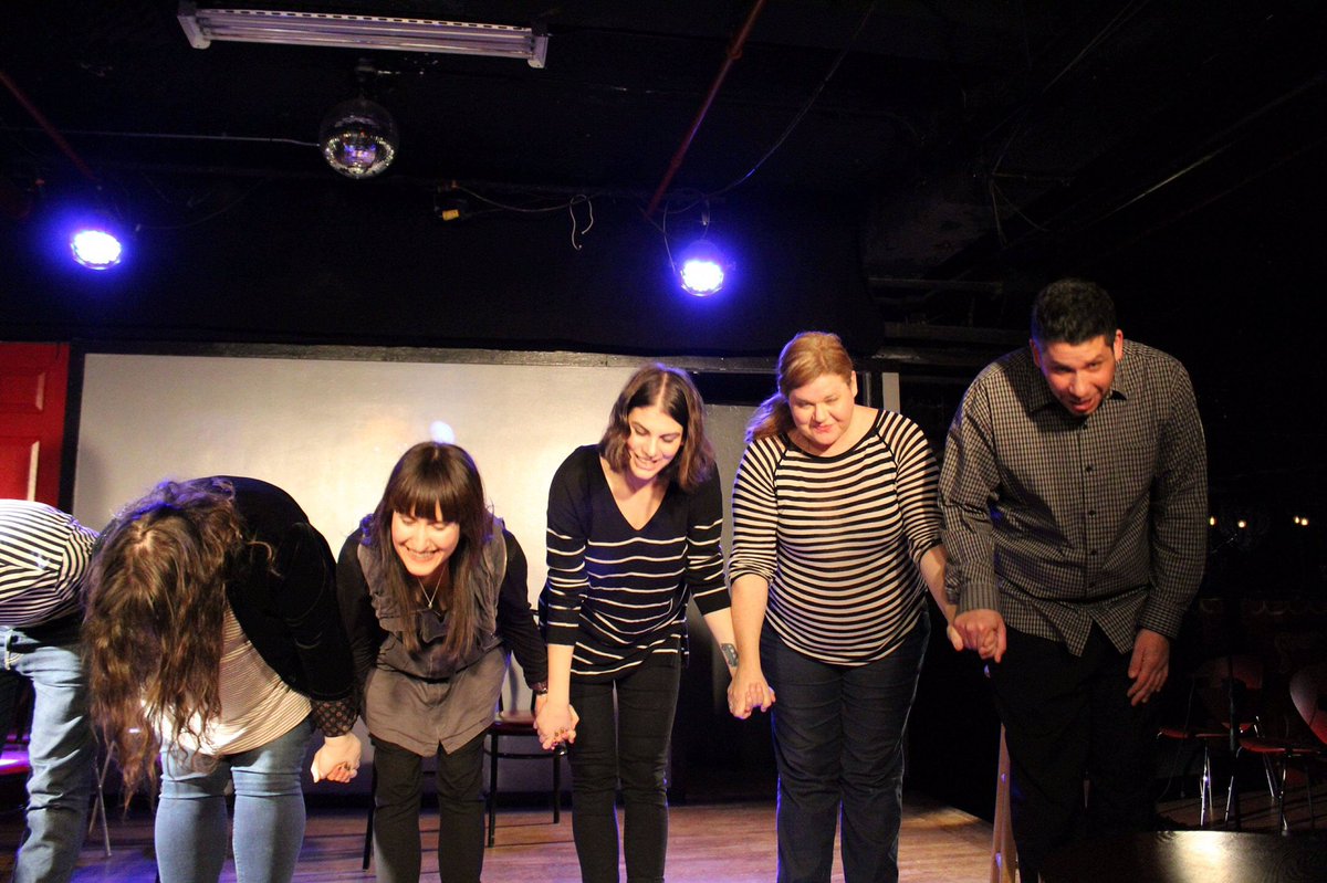 GATheClassroom's tweet photo. This bow is perfectly imperfect! See us bow but before that see us improvise THIS SUNDAY!!!! 7pm @thepitnyc #GATheClassroom #Improv #Improvise #Improvisation #SundayFunday https://t.co/0Dsg9zW11F