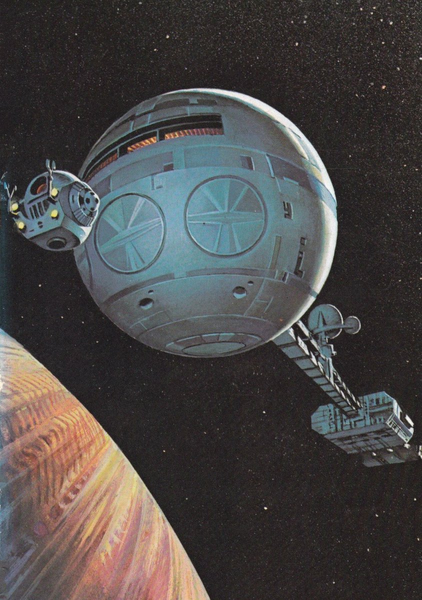 Bruce Pennington cover art for "The Lost Worlds of 2001" by Arthur C. Clarke, 1972. #scifi #space