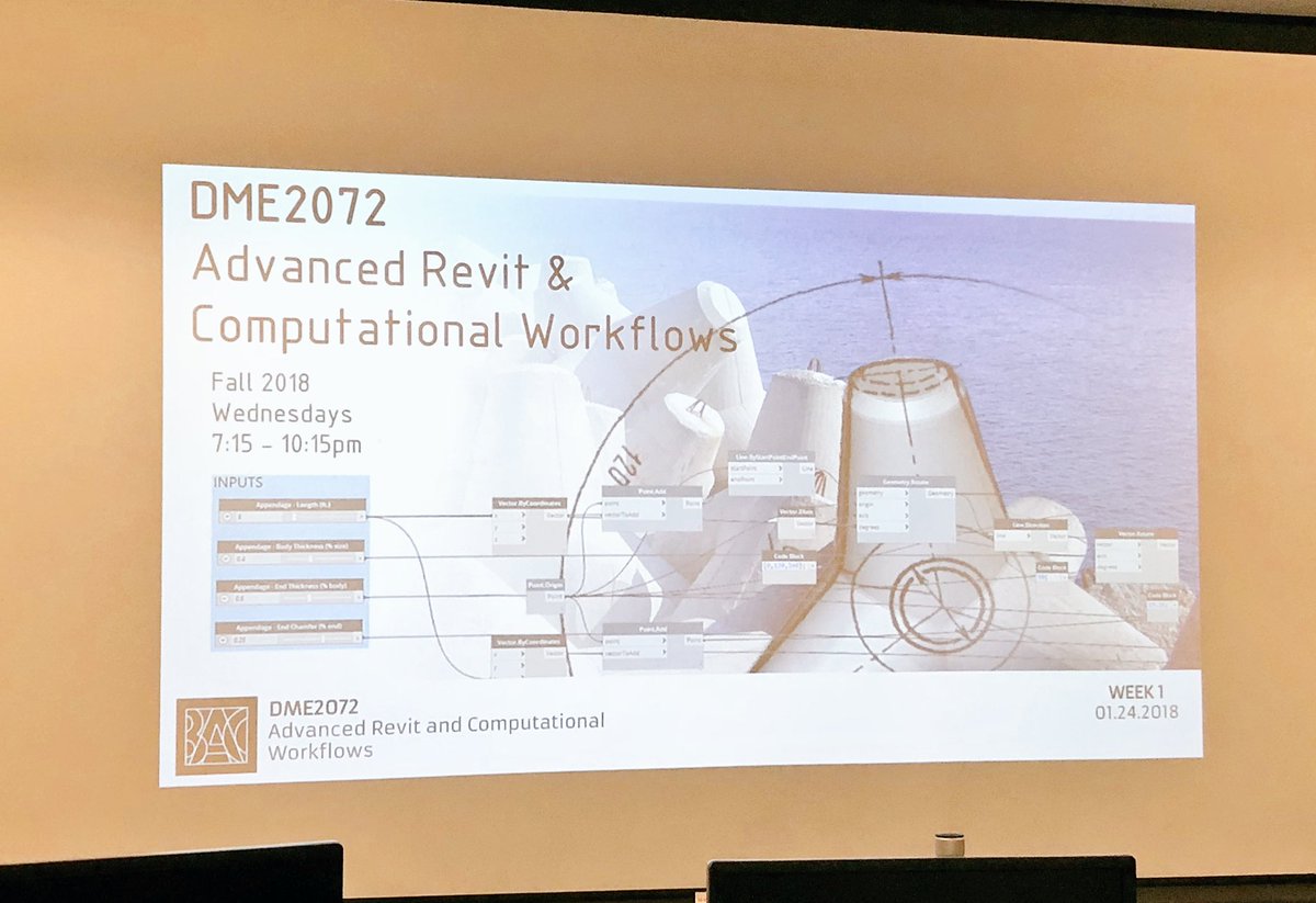 KCMarchitect's tweet image. 1st class of another semester of teaching is in the books! Excited to embark on a new journey with @AtwoodPeter, not going to be the same without @Jamie_Farrell #ComputationalBIM #DME2072 @TheBACBoston @BACStudentLife