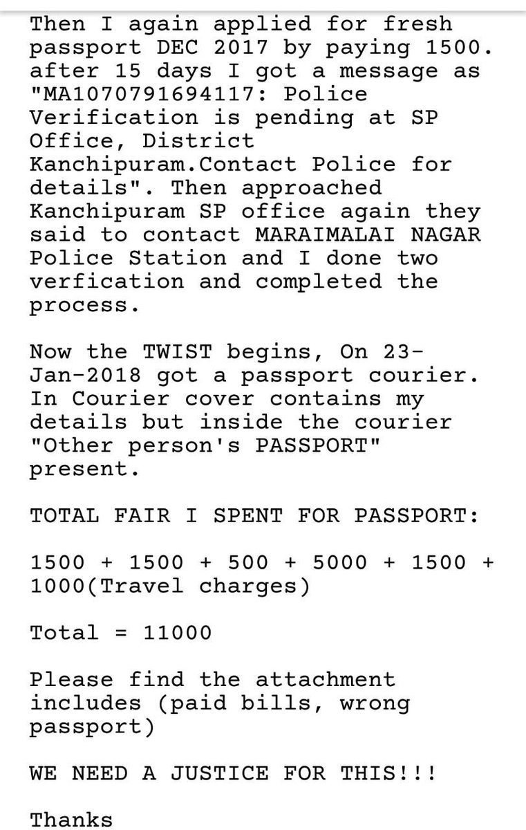 VIJAYkumar20294's tweet photo. Where is my PASSPORT?!
Spent 11k and 3yrs fr getting my passport &amp; finally received it, bt it's someone else's!
@SushmaSwaraj @PMOIndia https://t.co/4HETtKHo21