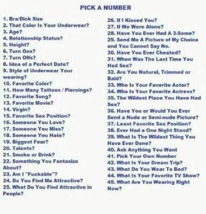If you like this tweet, reply and add the number of the question you'd...