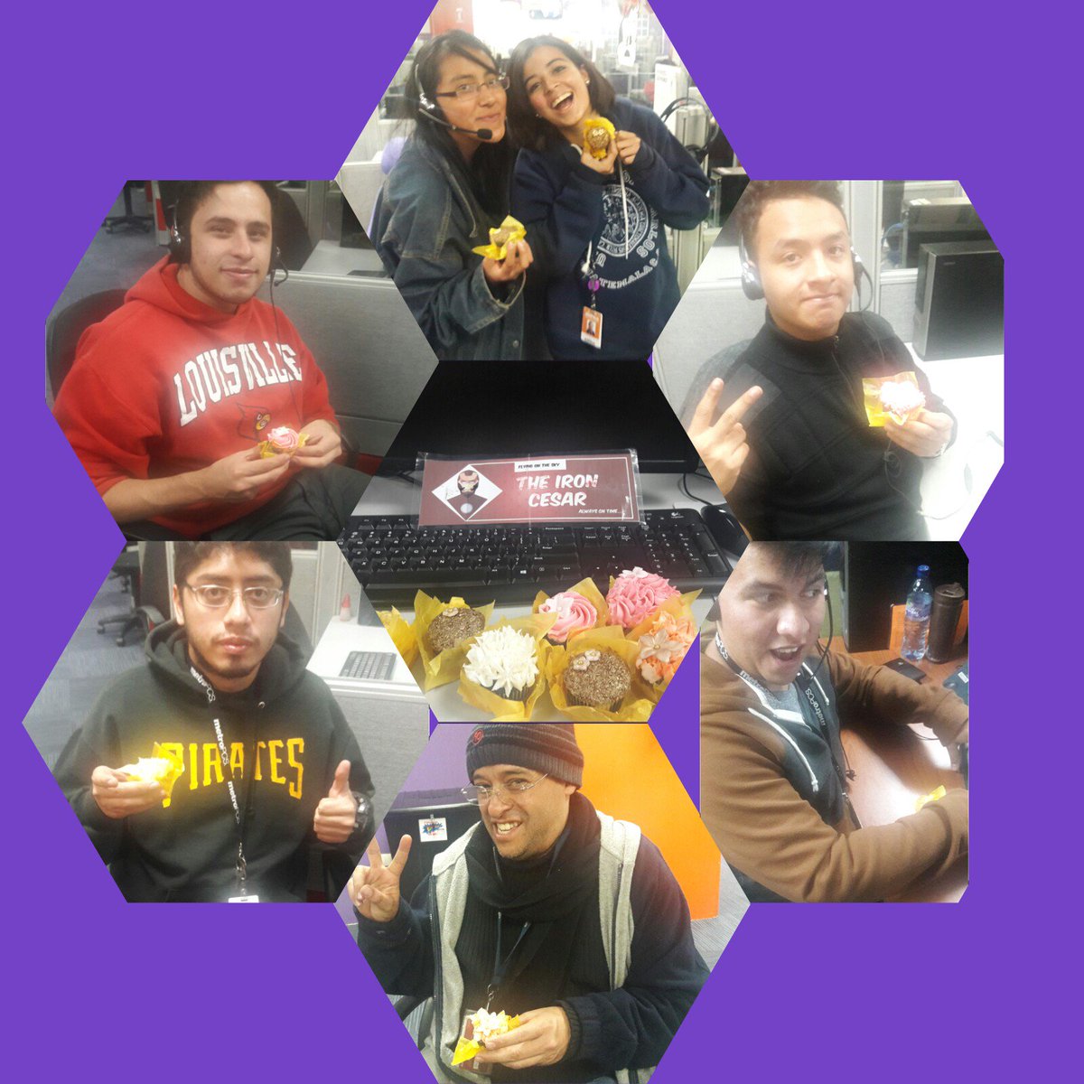 PastelitoTeam's tweet photo. Happy agents = happy customers! @AngieD1101 @Bro_Colis @Greg_MPCS @Josie_MPCS @PurpleSquadGT @TeamDexGuate #Pastelito'sTeam https://t.co/l2oHpnBLXN