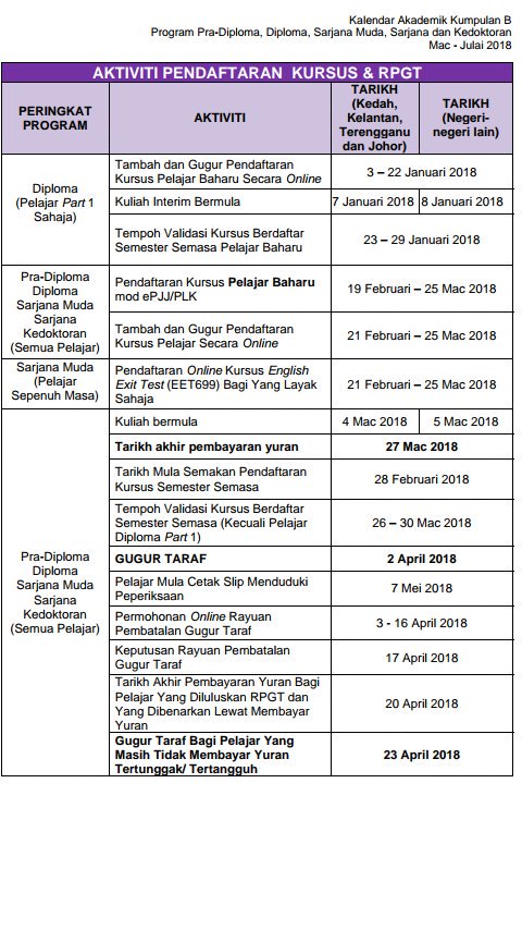 mppuitmpahang's tweet photo. 🔖Takwim sesi Mac - Julai 2017🔖 https://t.co/dwfV7gVpGY