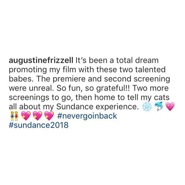 PHOTO - augustinefrizzell’s IG.