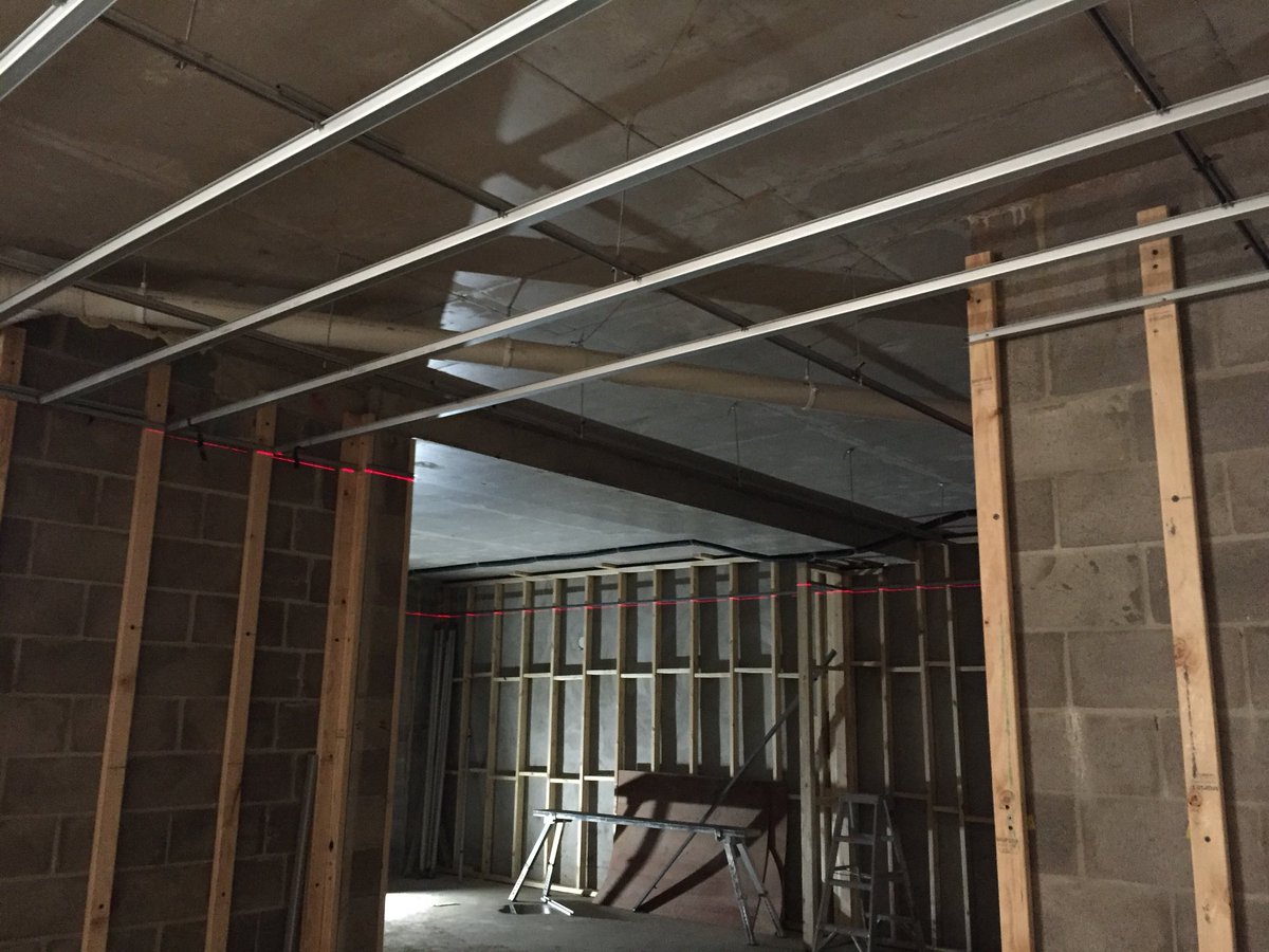 Clean Plaster On Twitter Basement Suspended Ceilings Underway