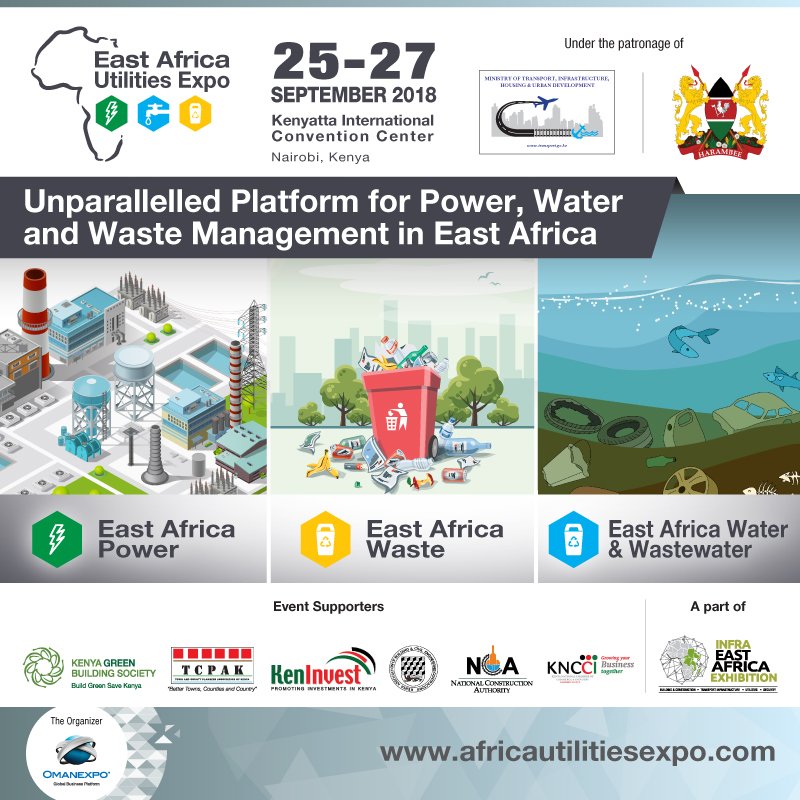 UtilityExpo's tweet photo. #launch of #EastAfrica premier #energy #water #waste #Expo @UtilityExpo on 25-27 September 2018 @kicc #Kenya https://t.co/2yTALvrxht