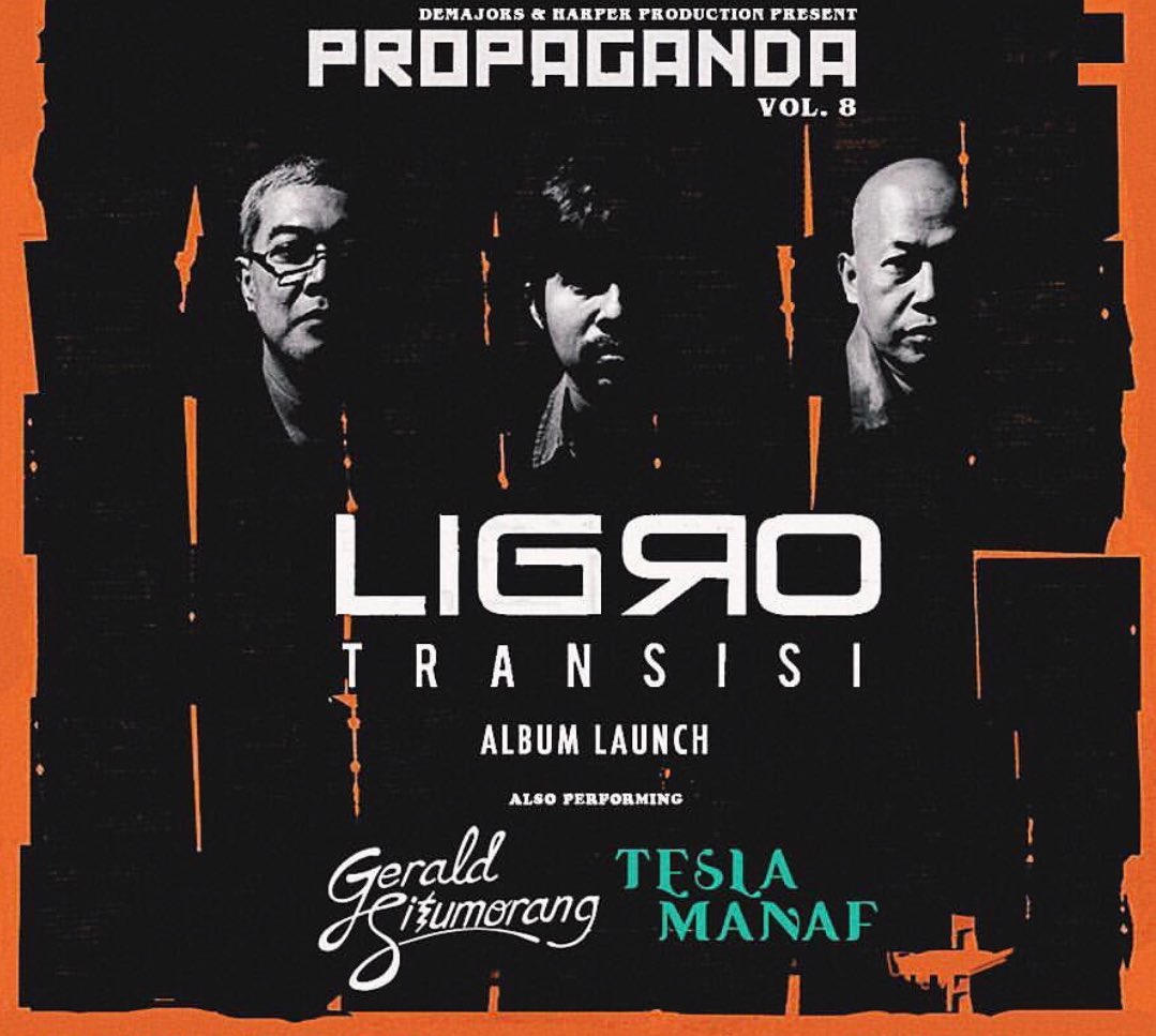 MusicLifeID's tweet photo. Ligro, grup eksperimental yang terdiri atas drummer Gusti Hendy, gitaris Agam Hamzah dan pemain bass Adi Darmawan siap menggelar pesta rilis album ke-4 ‘Transisi’ malam ini https://t.co/AdP31WCvb1 #Ligro #musiclife #qubicle https://t.co/b6Mdm744z5