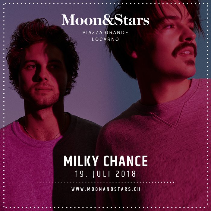 Moon&Stars (@moonandstars_ch) on Twitter photo Es ist uns eine Ehre, das Pop-Phänomen <a href="/MilkyChance/">Milky Chance</a> am Donnerstag 19. Juli begrüssen zu dürfen. ➡️ moonandstars.ch #moonandstars18 Es ist uns eine Ehre, das Pop-Phänomen <a href="/MilkyChance/">Milky Chance</a> am Donnerstag 19. Juli begrüssen zu dürfen. ➡️ moonandstars.ch #moonandstars18