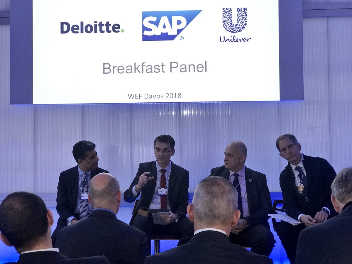 rosenbergann's tweet image. “The megatrend of mass personalization &amp;amp; being able to serve a customer’s individual need in #realtime involves lifecycle management of products through sensors in #IoT &amp;amp; #3dprinting capabilities. 

-@LeukertB at #Davos18 #WEF18