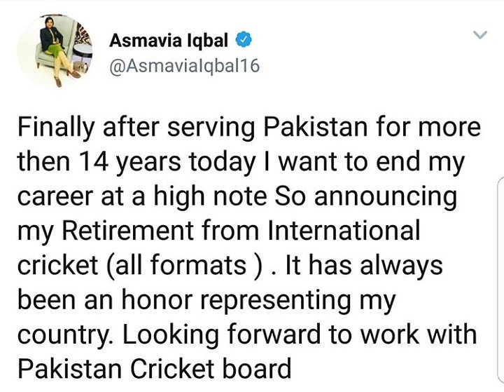 officialmaham's tweet photo. Your Career Has Been Nothing Short Of Inspirational 💥🇵🇰 CONGRATULATIONS! 👏👏👏
i wish and pray that you always succeed in whatever you do. @AsmaviaIqbal16 😊😊😊 #bestwishestoyou https://t.co/dBNJ9V8si3