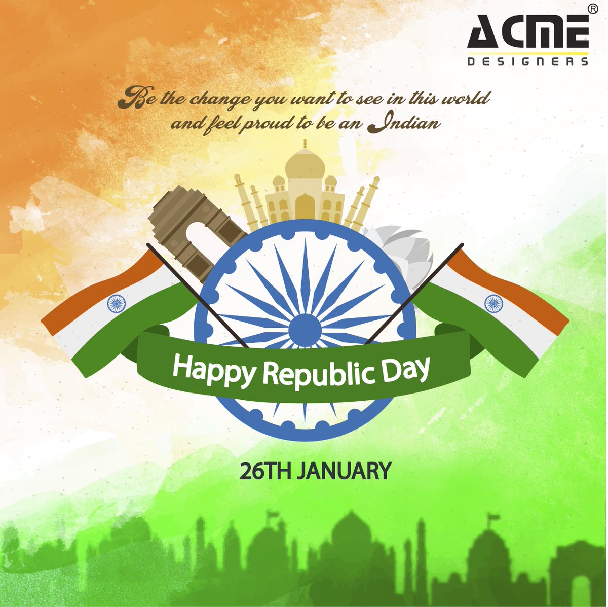 Be the change you want to see in this world and feel proud to be an Indian, Happy Republic Day INDIA. #AcmrDesigners #Acmeconstructions #Designers #InteriorDesigners #Architects #ArchitectsOfBangalore #BestInBangalore #AwardWinningFirm #India #IndianRepublic #Republicday2018