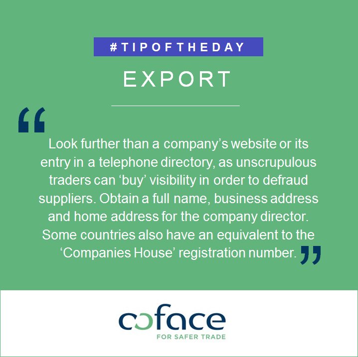CofaceIreland's tweet photo. Export tip of the day https://t.co/1ScuH6NVs3
