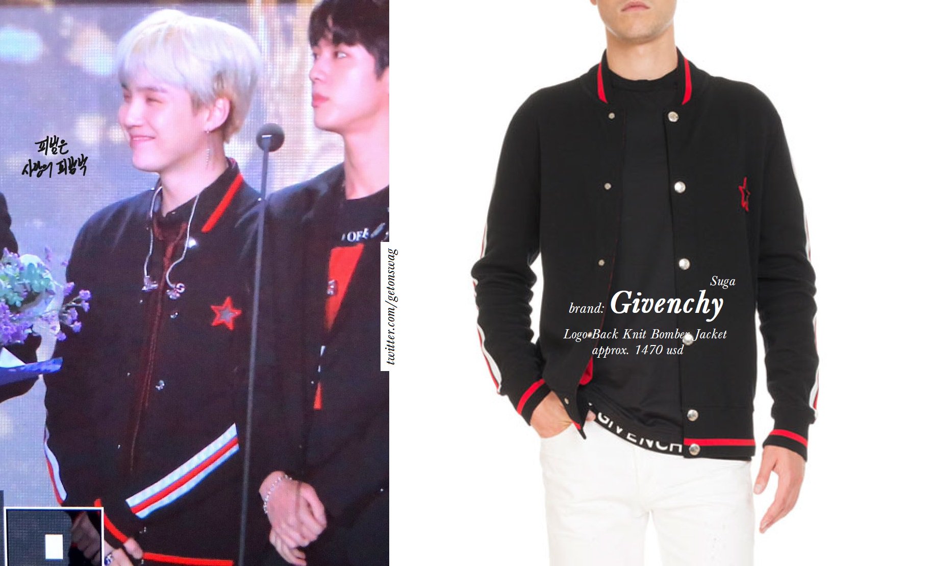 Beyond The Style ✼ Alex ✼ on X: JIN #BTS 180125 27th Seoul Music Awards # JIN #방탄소년단 #진 #석진 LOUIS VUITTON embroidered souvenir jacket red   / X