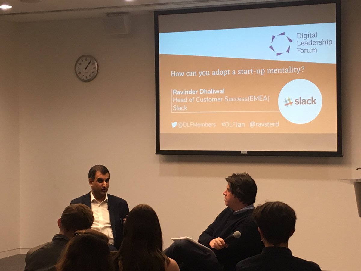 timbharrison's tweet photo. Great insights from @ravsterd @SlackHQ on digital platforms as drivers of organisational culture here at #DLFJan. Lots of great stories too... https://t.co/sv6yaeqfaY