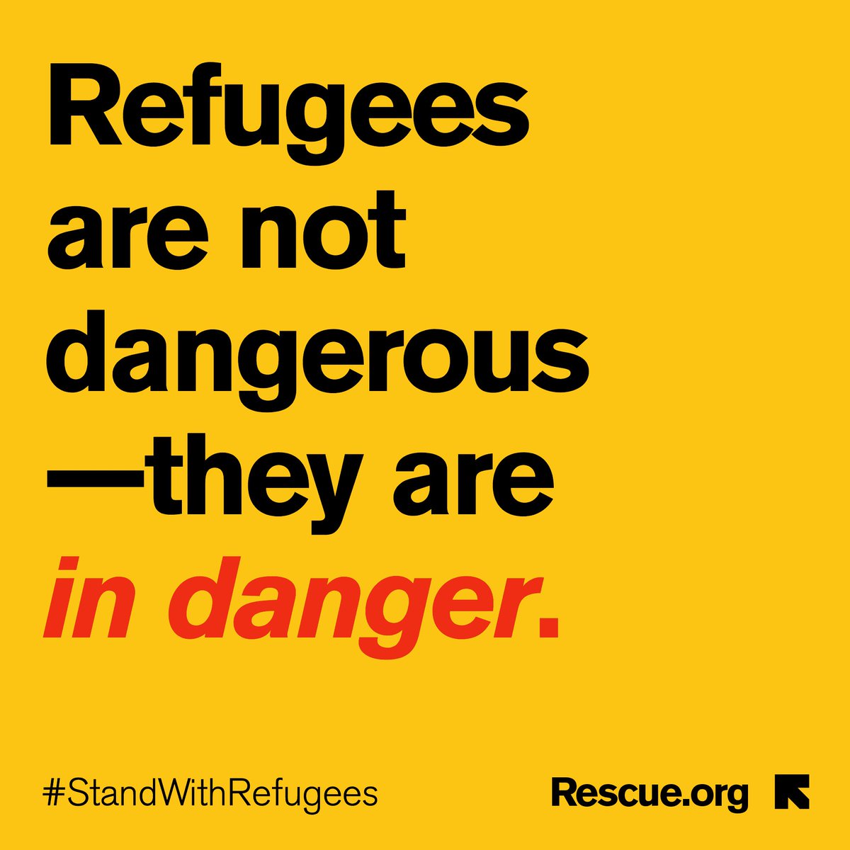 RESCUEorg's tweet photo. An important reminder. 
Refugees are *the victims* of violence and terror. They should not be victimized twice over. 
RT to help us spread the facts. https://t.co/NbQngY4Fcd
