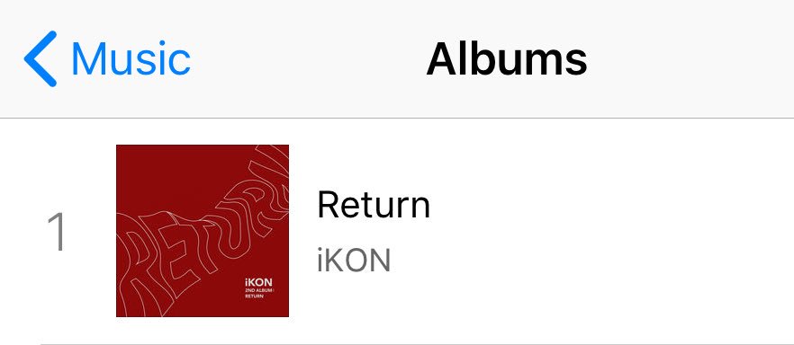 iKonThailand_'s tweet photo. [📢] itunes chart (Album )

อันดับ 1 แล้วค่ะ ! 💕

ส่วนแต่ละเพลงตอนนี้ LOVE SCENARIO อยู่ที่อันดับ 2 
ONE AND ONLY อันดับ 6 ค่ะ 

#iKON_RETURN https://t.co/5INz406qPD