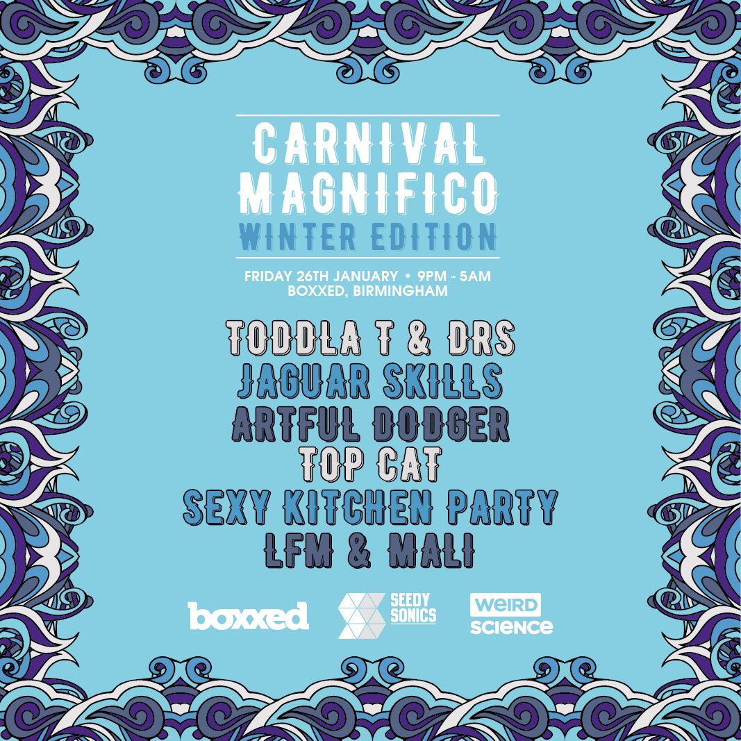 1 day to go until @CarnivalMagnifi Winter Edition with <a href="/JAGSKILLS/">JAGUAR SKILLS ❌</a> <a href="/TODDLAT/">toddlat</a> <a href="/ArtfulDodgerMC/">The Artful Dodger</a> <a href="/originaltopcat/">Top Cat</a> and more 

Tickets - skiddle.com/e/13072583