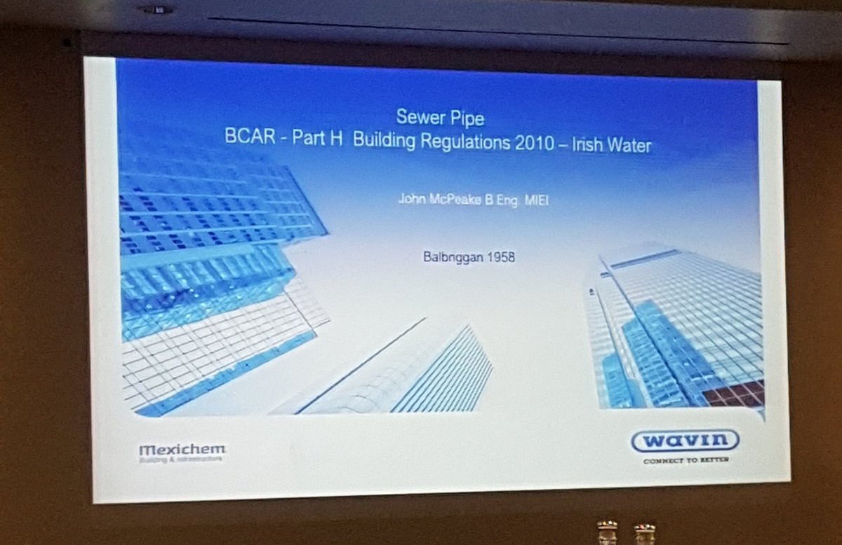 Delighted to attend the information breakfast hosted by <a href="/TheBrooks_Group/">Brooks Group</a> and <a href="/WavinIreland/">Wavin Ireland</a> on Part H of the building regs this am #hdconstruction